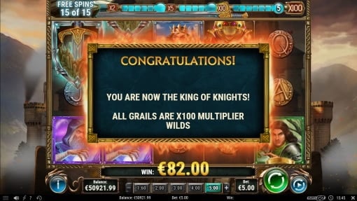 The sword and the grail Free Spins re trigger Screenshot