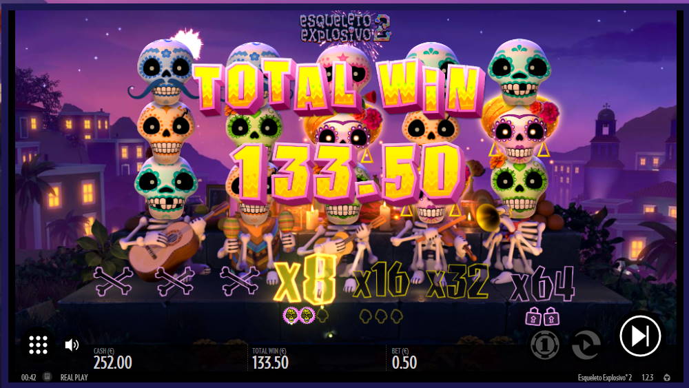 Esqueleto Explosivo 2 Big win picture by Kari Grandi 3.2.2020 133.50e 267X