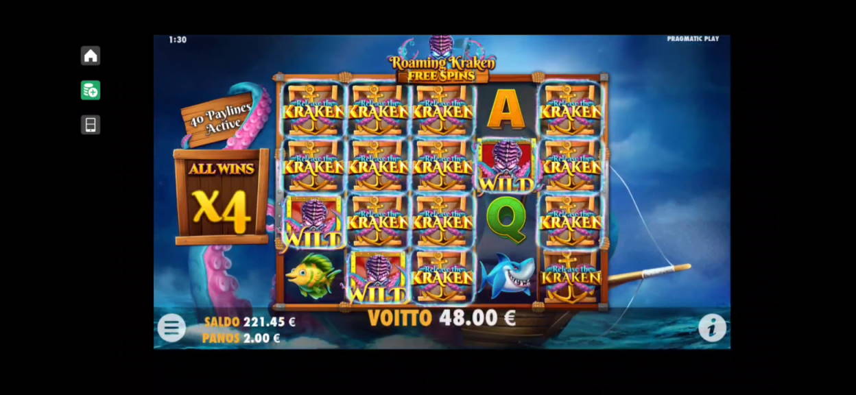 Roaming Kraken Casino win picture by alkkade 25.3.2020