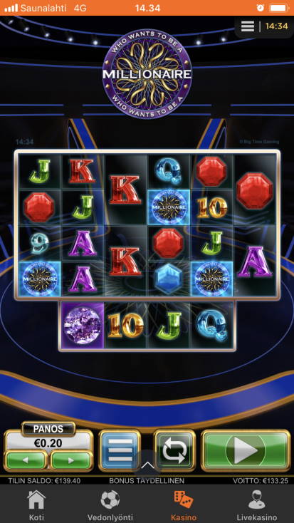 Who Wants to be a Millionaire Big win picture by sonefinland 25.1.2020 133.25e 666X