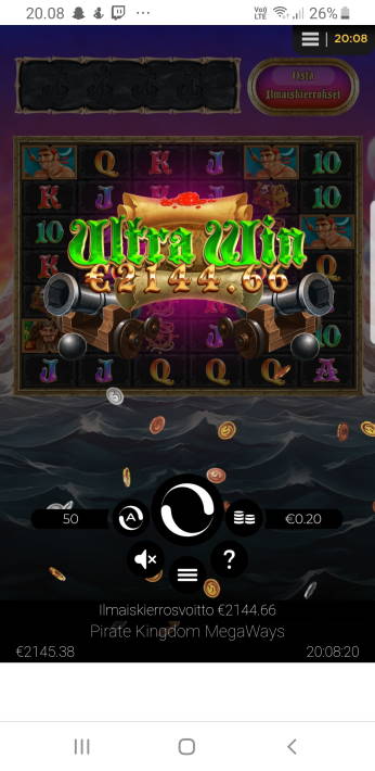 Pirate Kingdom Megaways Casino win picture by gollarsson 3.4.2020 2144.66e 10723X