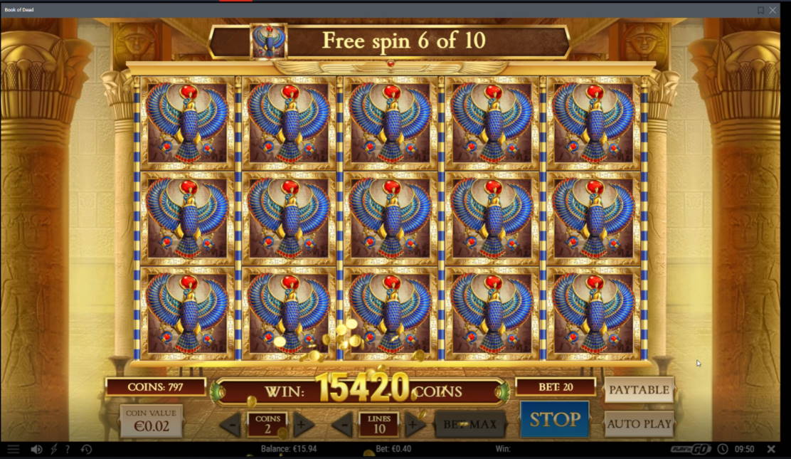 Book of Dead Casino win picture by LexKing 16.6.2020 308.40e 771X