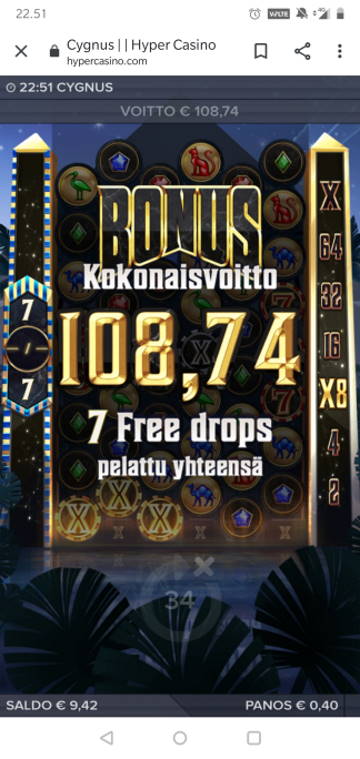 Cygnus Casino win picture by MikoTiko 21.8.2020 108.74e 272X Hyper Casino