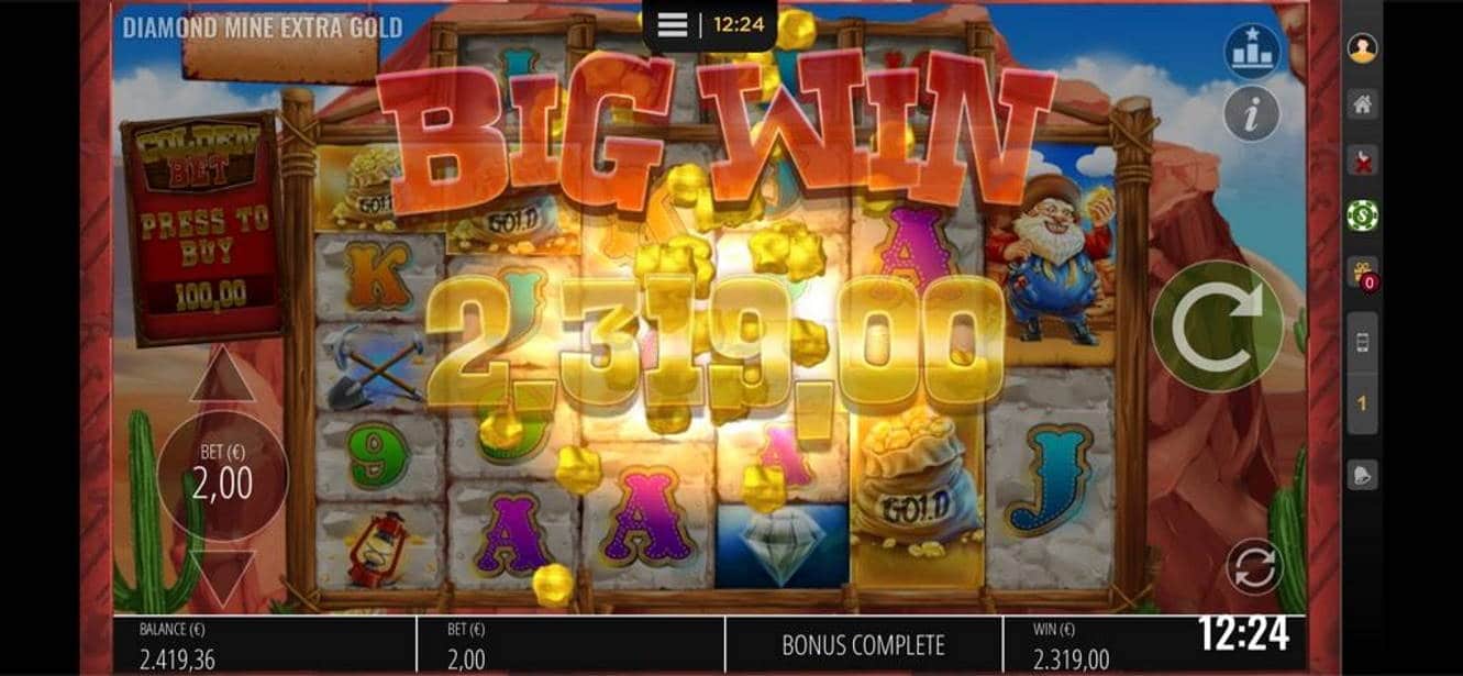 Diamond Mine Extra Gold Casino win picture by Jaakko11 3.8.2020 2319e 1160X