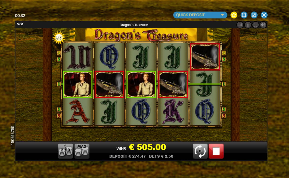Dragons Treasure Casino win picture by Banhamm 27.8.2020 505e 202X