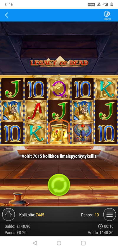 Legacy of Dead Casino win picture by MikoTiko 29.8.2020 140.30e 702X