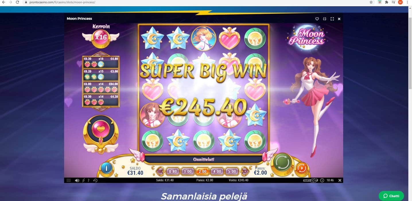 Moon Princess Casino win picture by kalmakoura666 18.8.2020 245.40e 123X