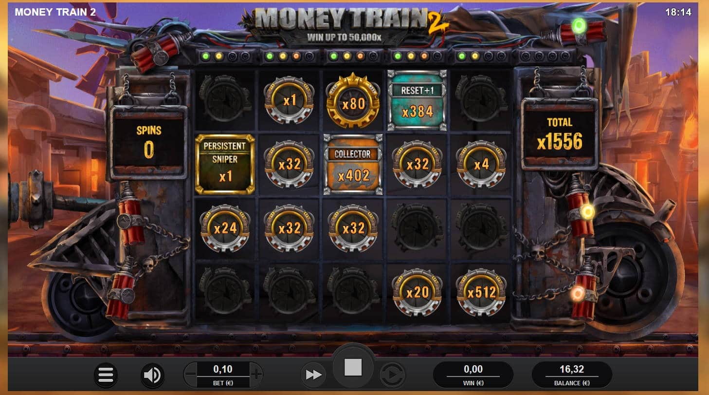 Moneytrain 2 Casino win picture by MrMork 14.9.2020 155.60e 1556X