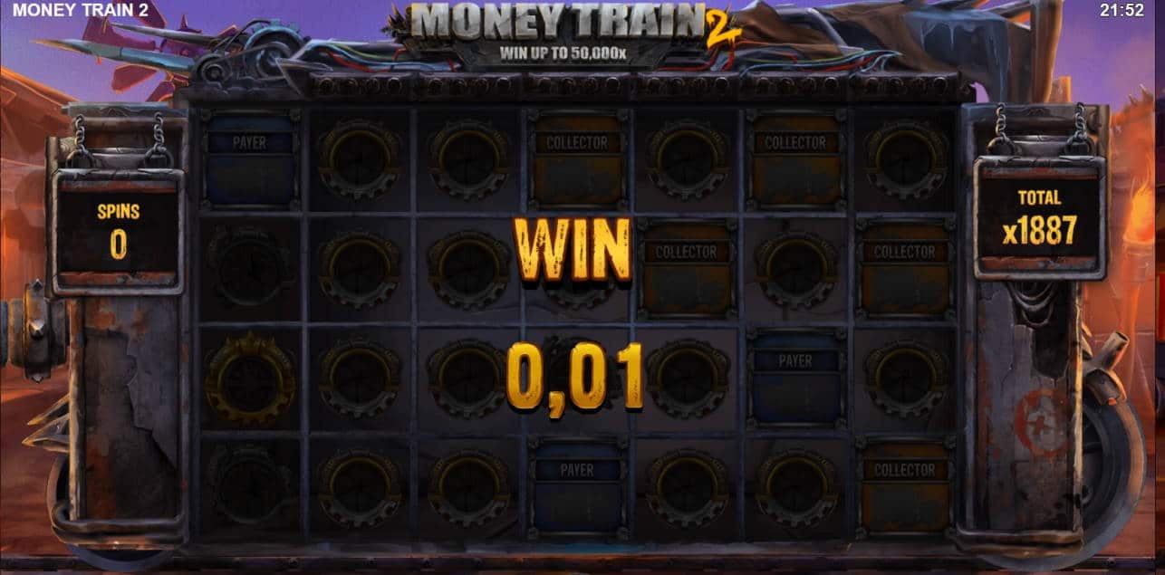 Moneytrain 2 Casino win picture by MrMork 17.9.2020 188.70e 1887X