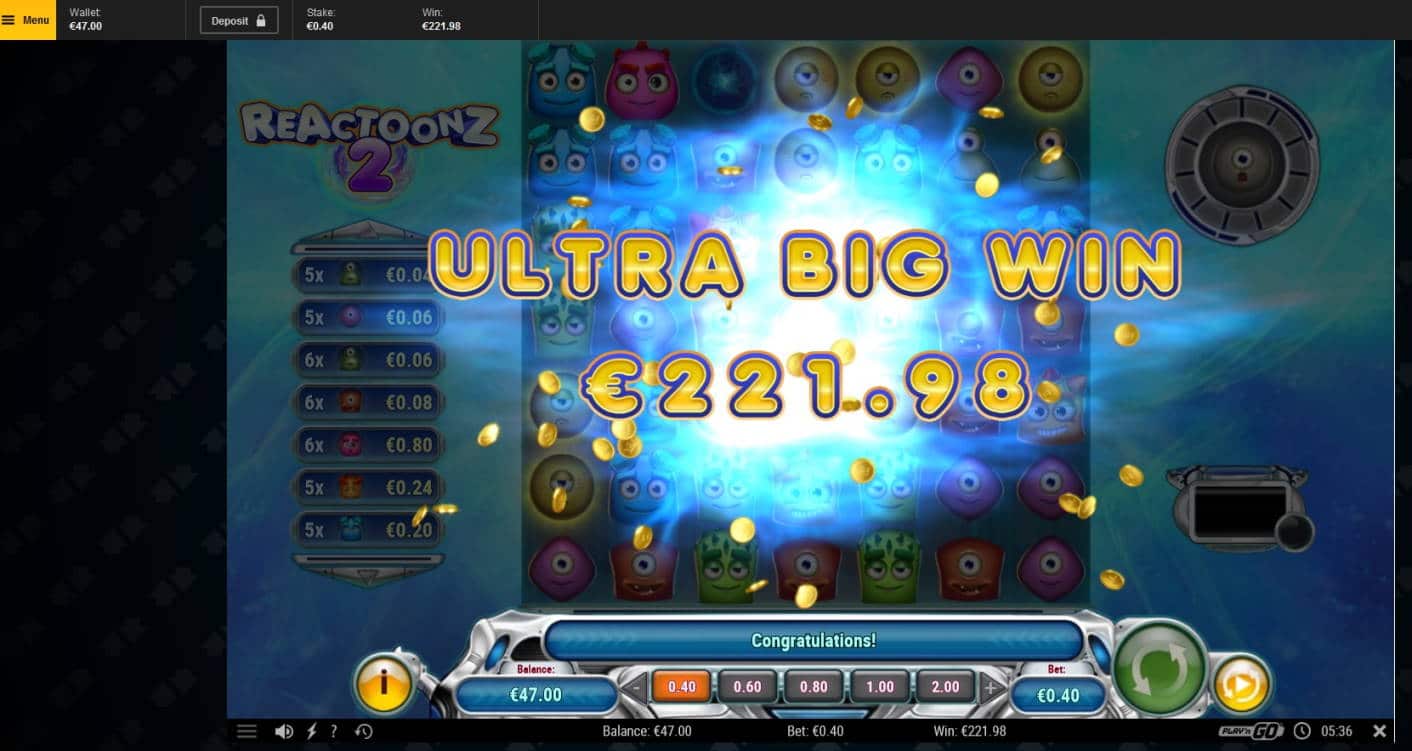 Reactoonz 2 Casino win picture by Mrmork666 16.10.2020 221.98e 555X