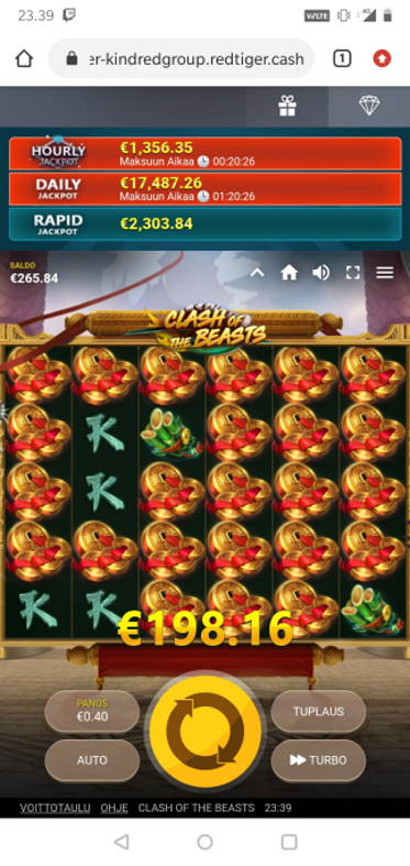 Clash of the Beasts Casino win picture by MikoTiko 5.11.2020 198.16e 495X