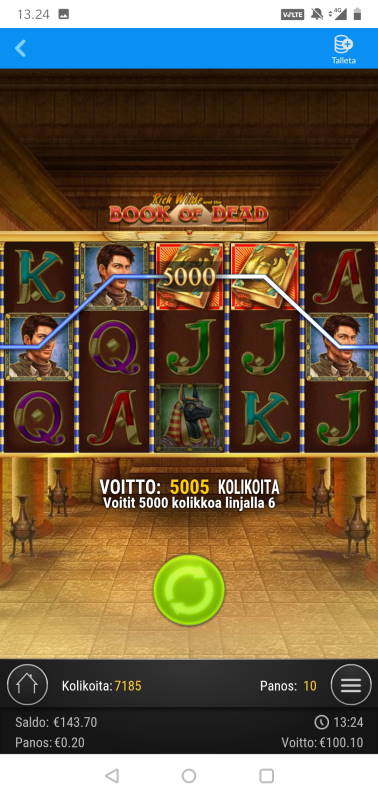 Book of Dead Casino win picture by MikoTiko 27.12.2020 100.10e 501X