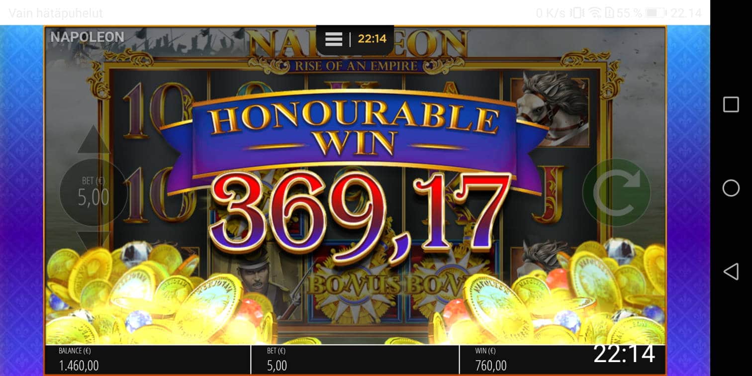 Napoleon Casino win picture by Banhamm 12.2.2021 760e 152X