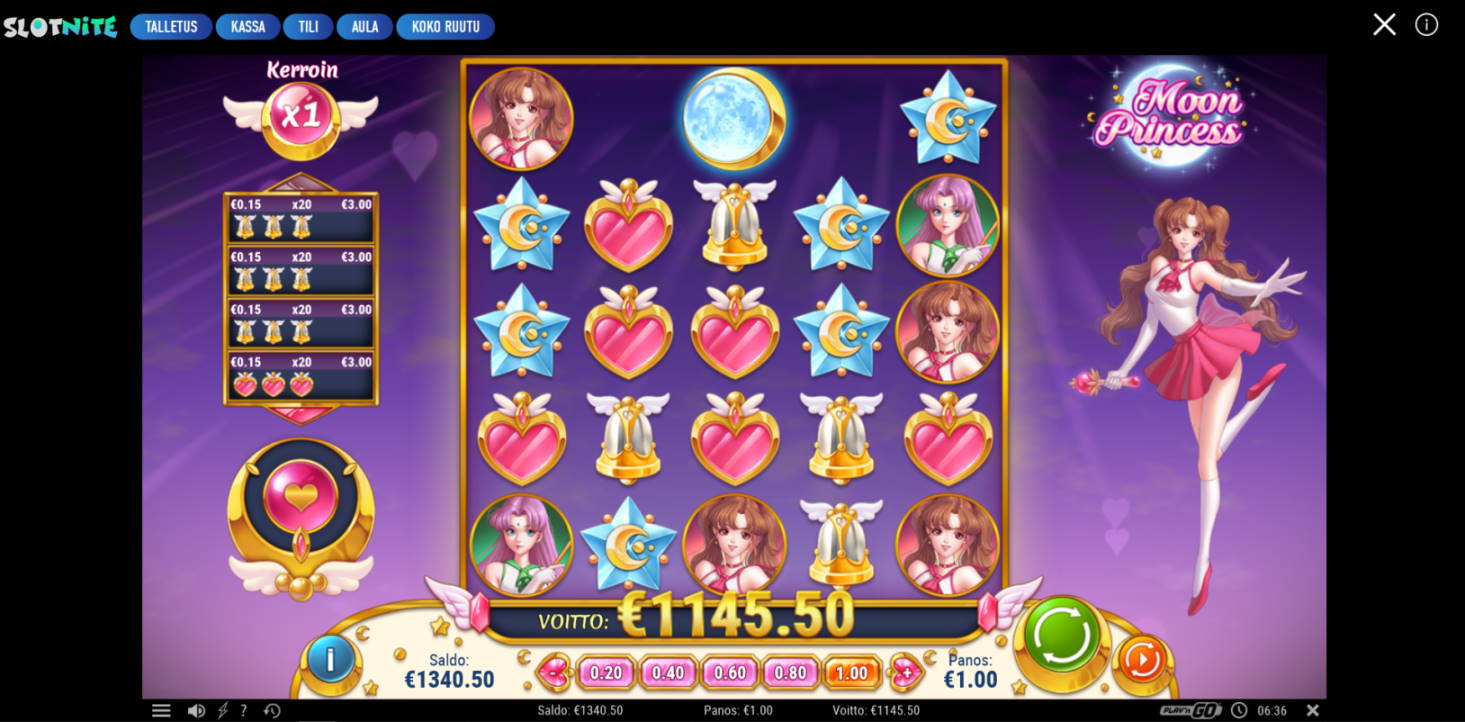 Moon Princess Casino win picture by Klaspetterniklas 1145.50e 1146X 1.3.2021 Slotnite