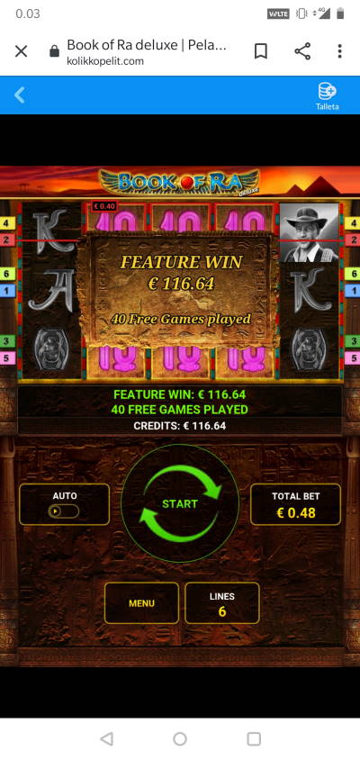 Book of Ra Casino win picture by MikoTiko 30.3.2021 116.64e 347X Kolikkopelit