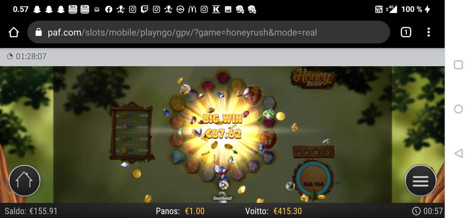 Honey Rush Casino win picture by zespa91 4.4.2021 415.30e 415X Paf