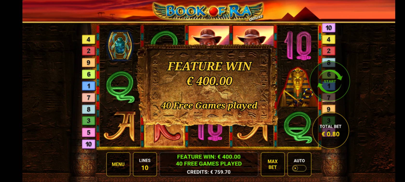 Book of Ra Casino win picture by dj_niemi 20.9.2021 400e 500X