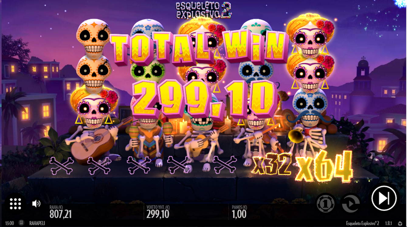 Esqueleto Explosivo 2 Casino win picture by Kari Grandi 17.9.2021 299.10e 299X