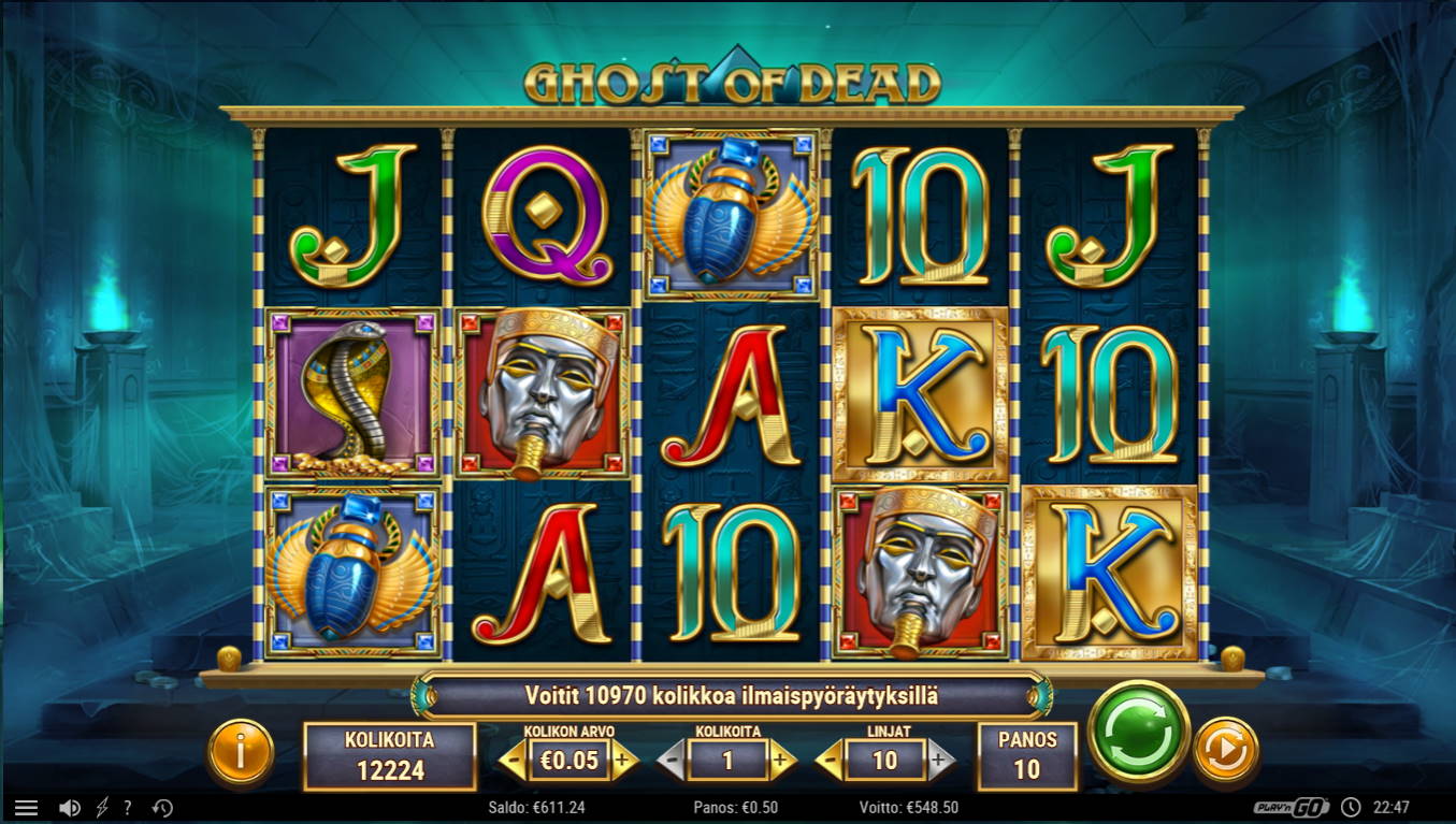 Ghost of Dead Casino win picture by Kari Grandi 16.9.2021 548.50e 1097X