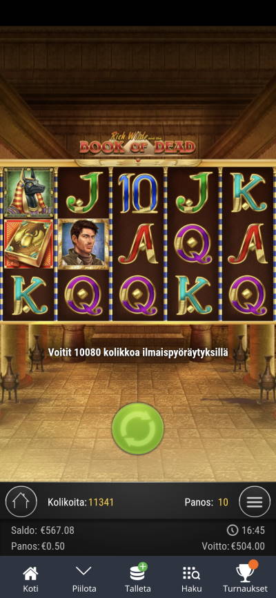 Book of Dead Casino win picture by jyrkkenkloppi 11.6.2022 504e 1008X