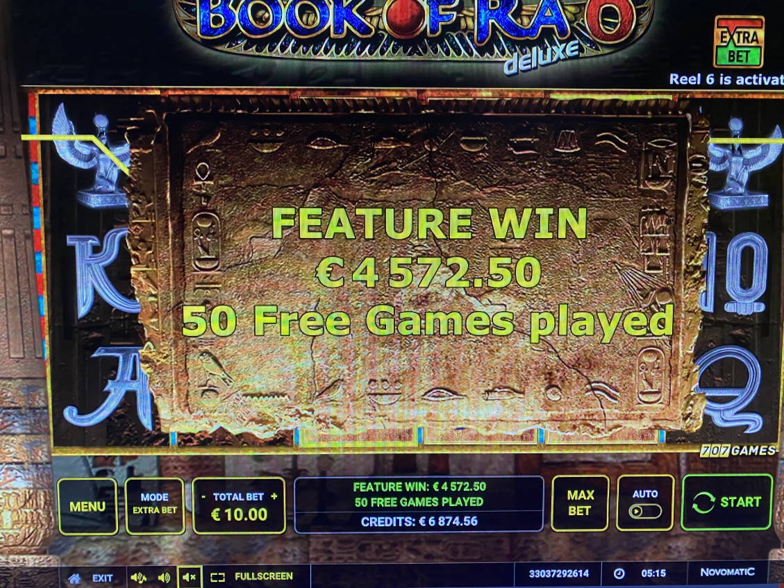 Book of Ra 6 Casino win picture by jarttu84 3.12.2021 4572.50e 457X