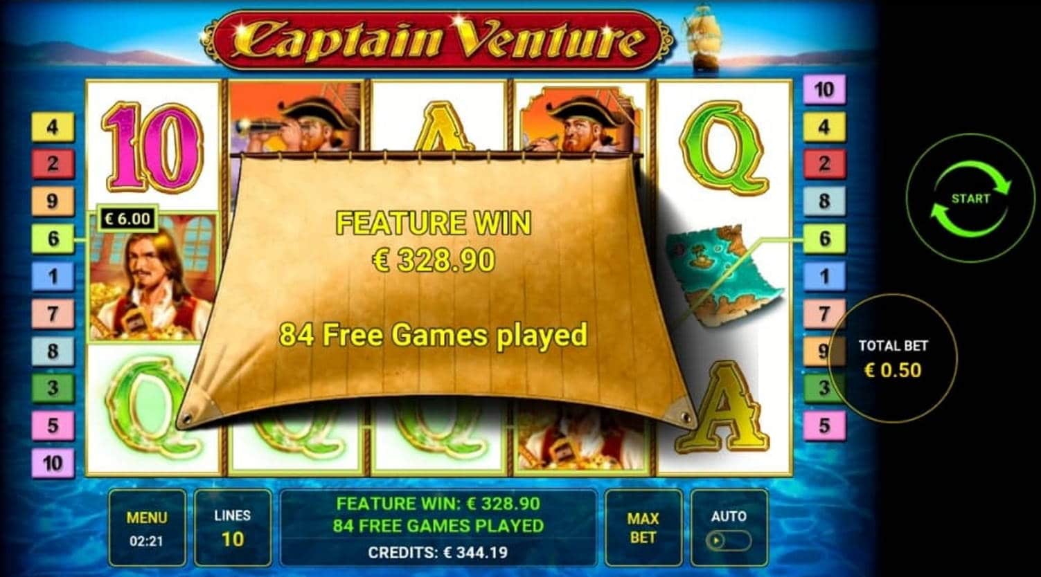Captain Venture Casino win picture by Jonkki 22.6.2022 328.90e 658X