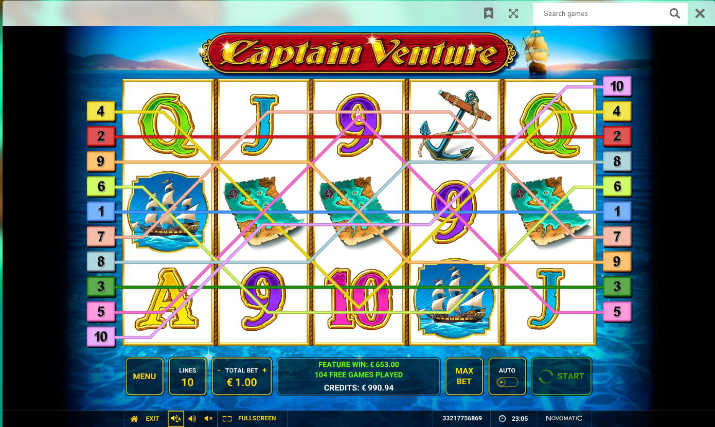 Captain Venture Casino win picture by Jonkki 6.12.2021 653e 653X