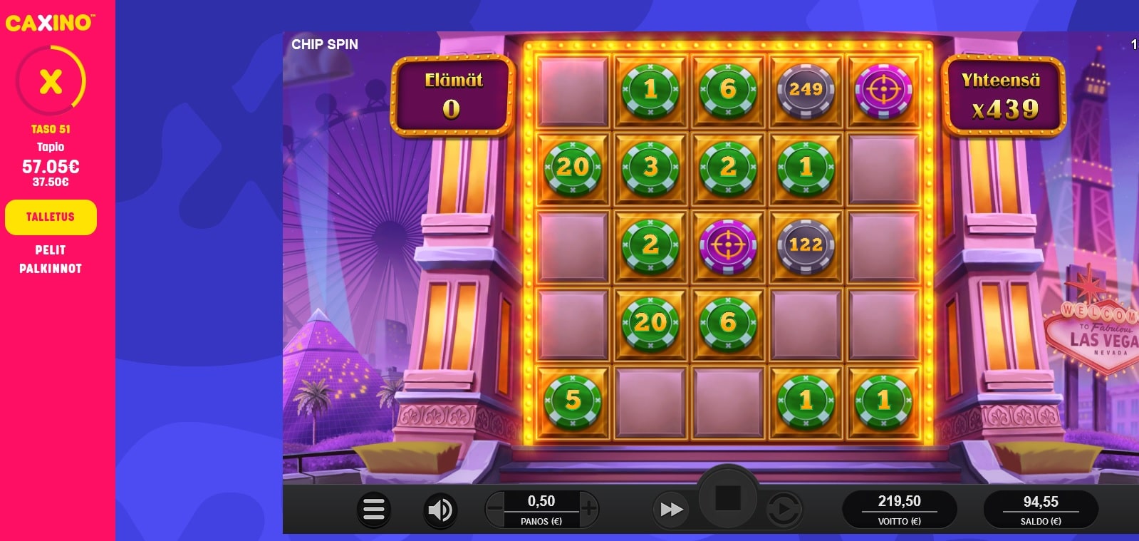 Chip Spin Casino win picture by Mrmork666 26.10.2021 219.50e 439X Caxino