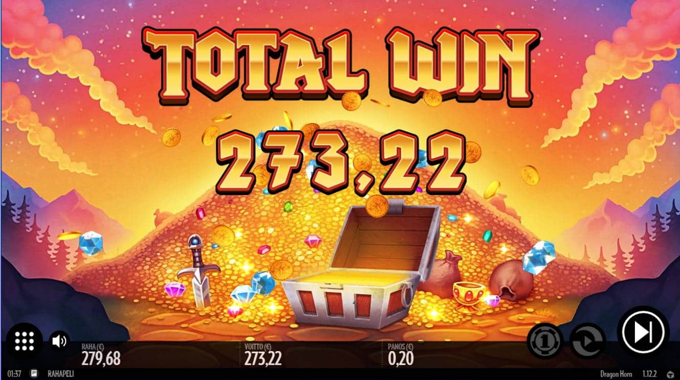 Dragon Horn Casino win picture by Henkka 4.1.2022 273.22e 1366X Wildz