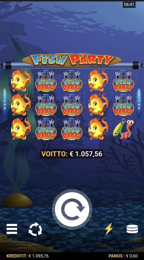 Fish Party Casino win picture by Hakkikoira 26.5.2022 1057.56e 1763X