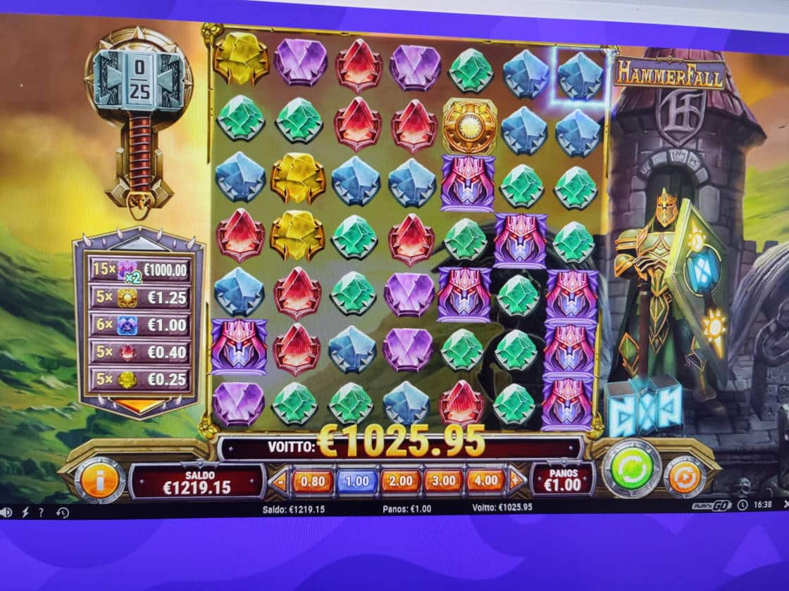 Hammer Fall Casino win picture by Jerkku 2.7.2022 1025.95e 1026X