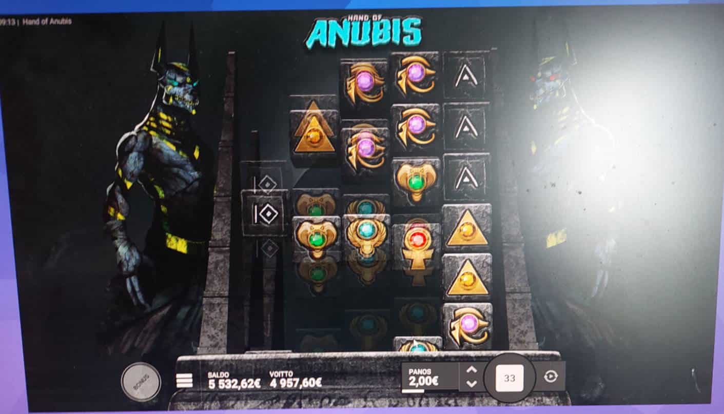 Hand of Anubis Casino win picture by Hurlumhej 16.7.2022 4957.60e 2479X