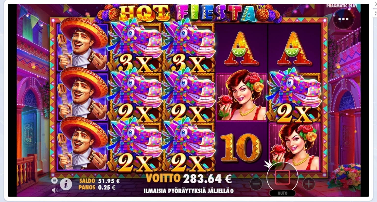 Hot Fiesta Casino win picture by ArcanaAce 22.3.2022 283.64e 1135X
