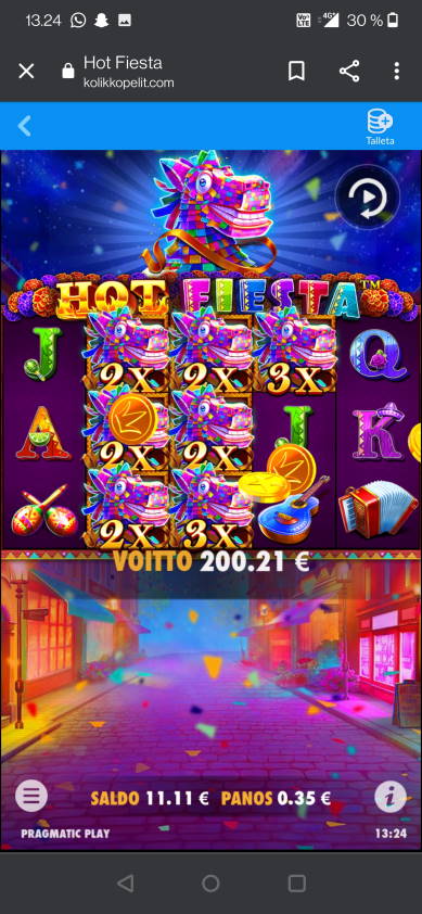 Hot Fiesta Casino win picture by jelemeri 26.9.2021 200.21e 572X Kolikkopelit