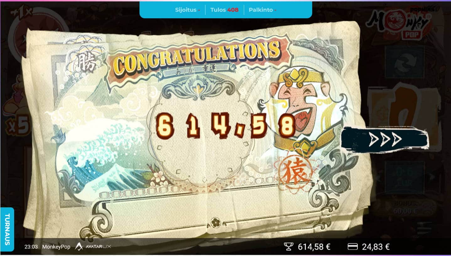 Monkey Pop Casino win picture by Kari Grandi 20.6.2022 614.58e 1024X