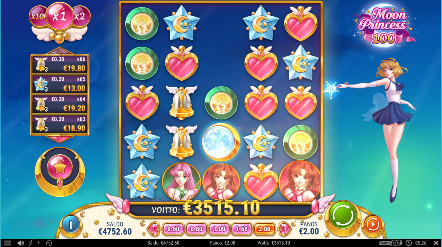 Moon Princess 100 Casino win picture by KPN 20.6.2022 3515.10e 1758X