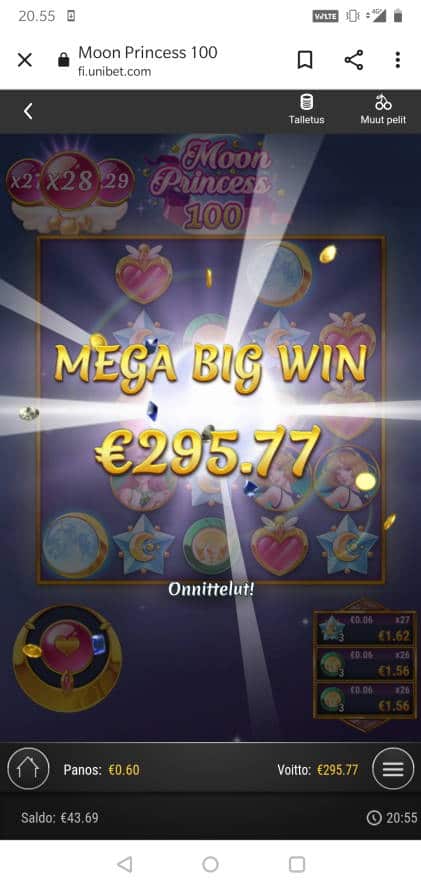 Moon Princess 100 Casino win picture by MikoTiko 6.5.2022 295.77e 493X Unibet