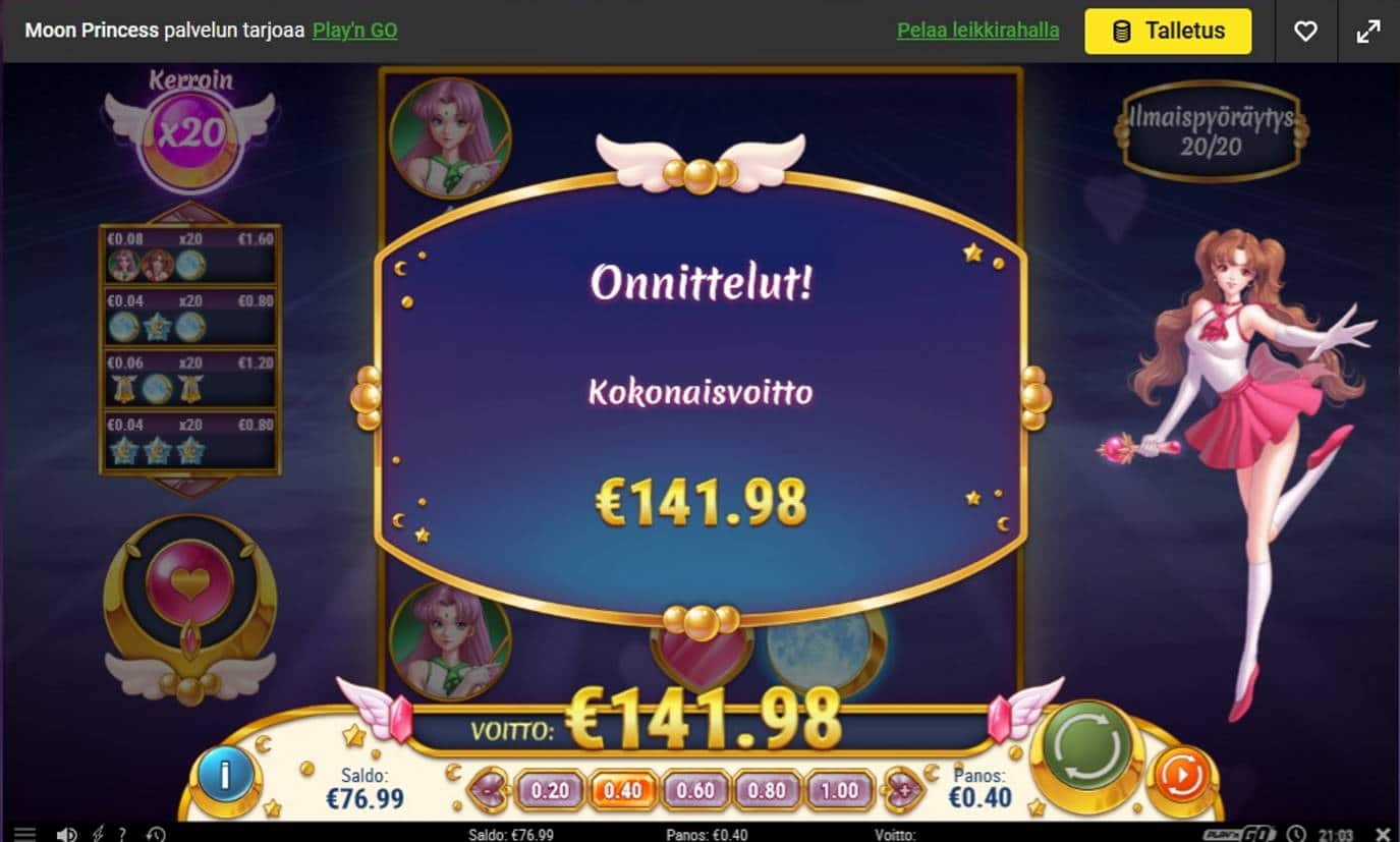 Moon Princess Casino win picture by Mrmork666 3.1.2022 141.98e 355X