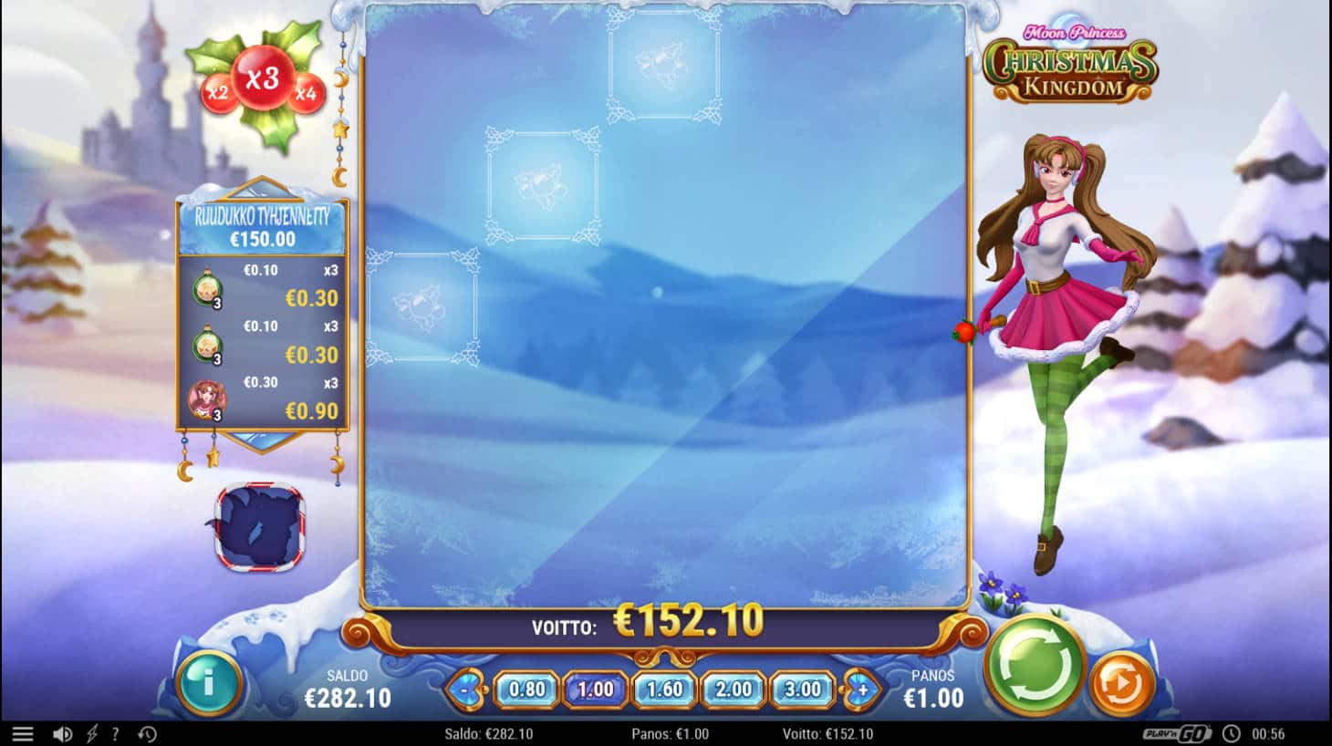 Moon Princess Christmas Kingdom Casino win picture by Kari Grandi 8.12.2021 152.10e 152X