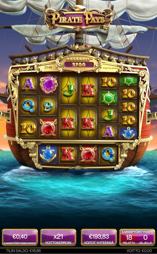 Pirate Pays Casino win picture by Rektumi 29.10.2021 193.83e 485X