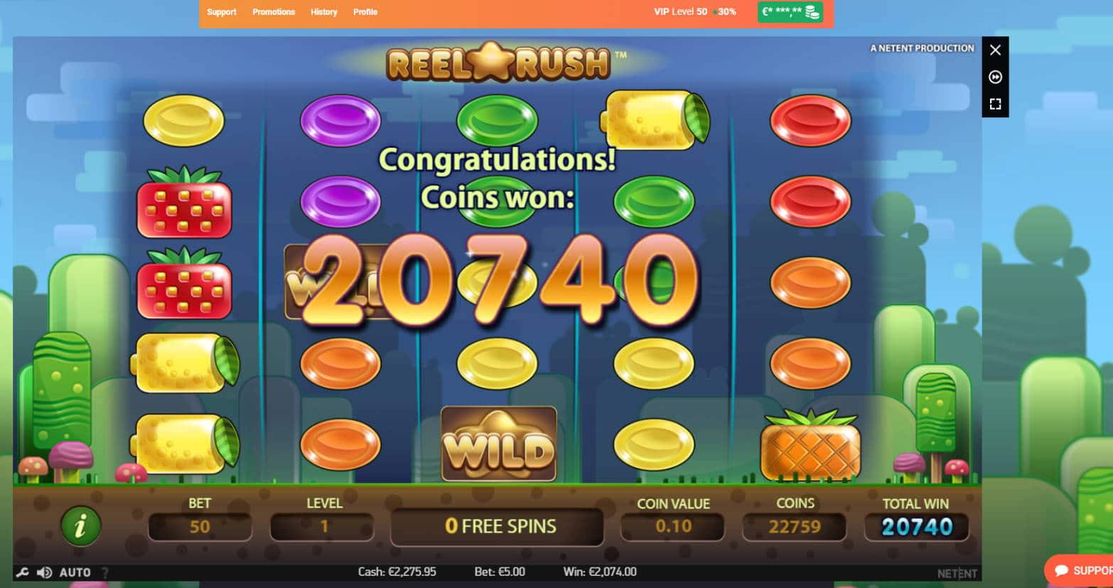 Reel Rush Casino win picture by kalmakoura666 11.1.2022 2074e 415X LeoVegas