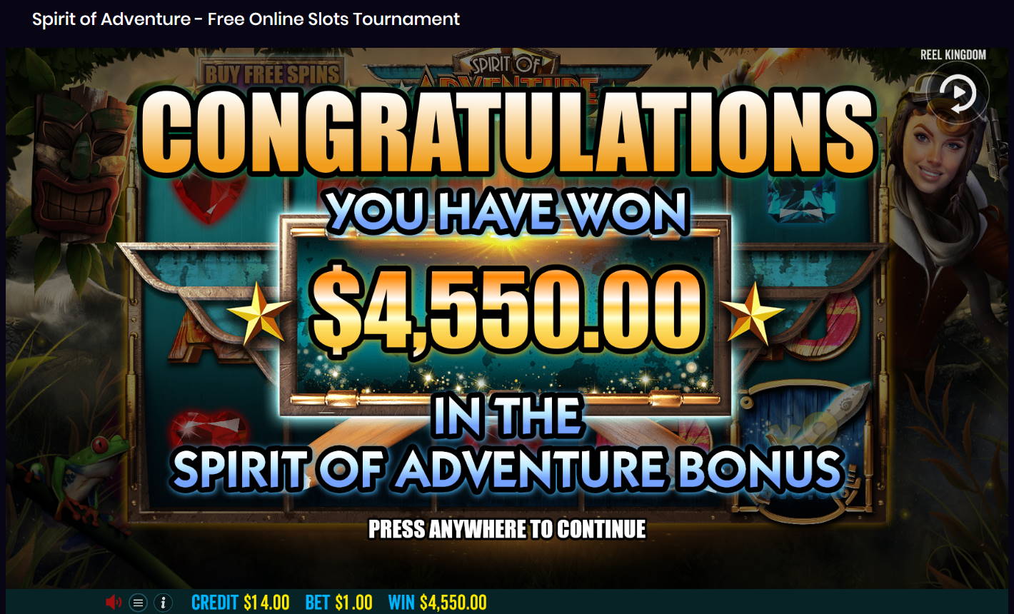 Spirit of Adventure Casino win picture by Kari Grandi 23.5.2022 4550e 4550X