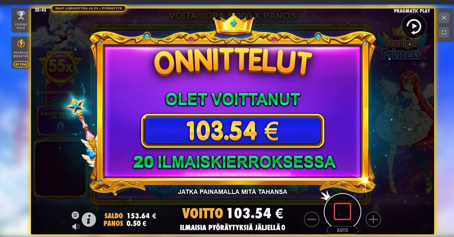 Starlight Princess Casino win picture by Mrmork666 26.10.2021 103.54e 207X