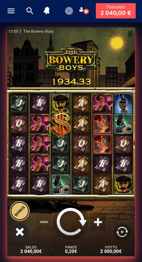 The Bowery Boys Casino win picture by Meemelu 31.3.2022 2000e 10000X