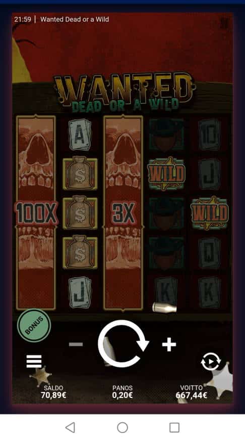 Wanted Dead or a Wild Casino win picture by Horkkamutteri 25.7.2022 667.44e 3337X