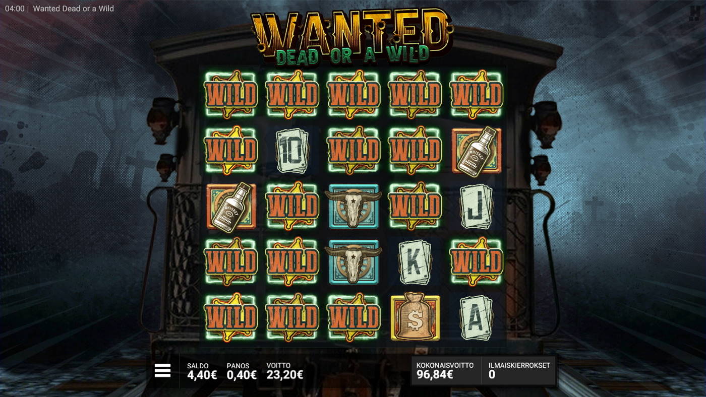 Wanted Dead or a Wild Casino win picture by Mrmork666 3.1.2022 96.84e 242X Caxino