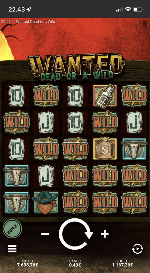 Wanted Dead or a Wild Casino win picture by jjrspinner 2.5.2022 1167.36e 2918X