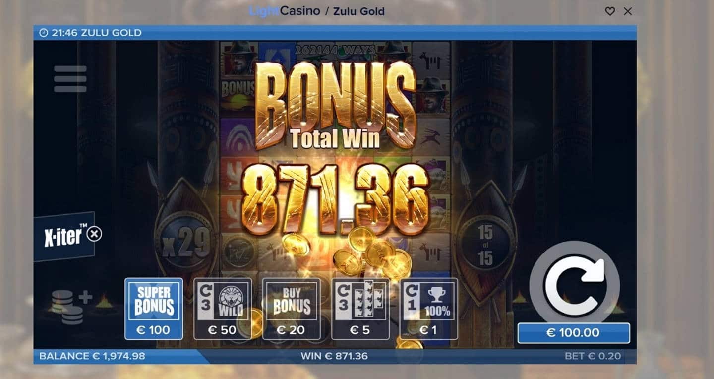 Zulu Gold Casino win picture by tequw 25.9.2021 871.36e 4357X Light Casino