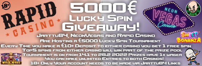 Neonvegas Rapid Casino 5000€ Giveaway