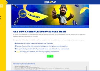 Reload Casino Promotions